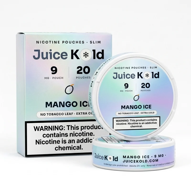Mango Ice nicotine pouches — JuiceKold can