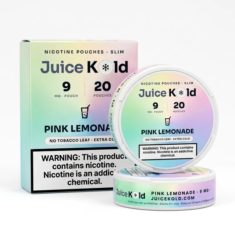 Pink Lemonade nicotine pouches — JuiceKold can