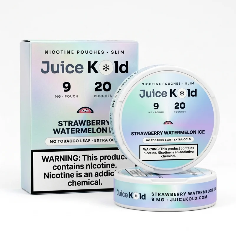 Strawberry Watermelon Ice nicotine pouches — JuiceKold can