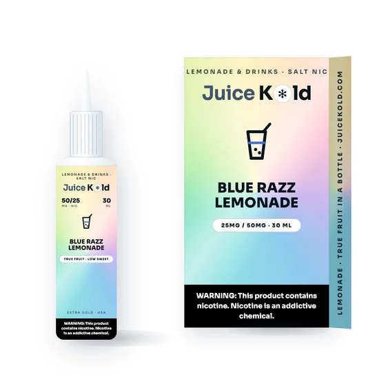 Blue Razz Lemonade Salt Nic Vape Juice (30ml) — JuiceKold 30ml bottle