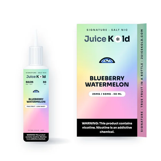 Blueberry Watermelon Salt Nic Vape Juice (30ml) — JuiceKold 30ml bottle