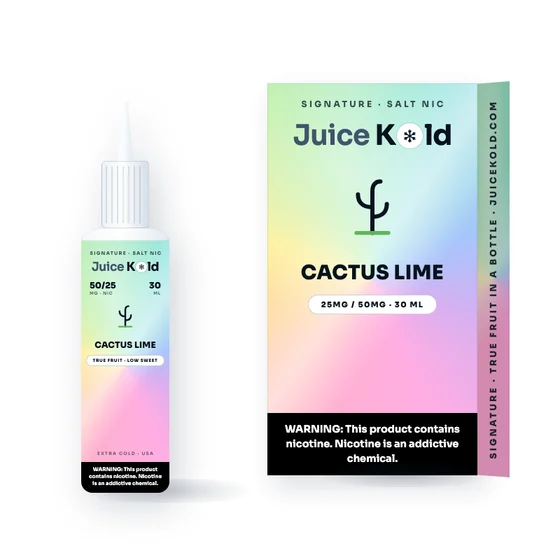 Cactus Lime Salt Nic Vape Juice (30ml) — JuiceKold 30ml bottle