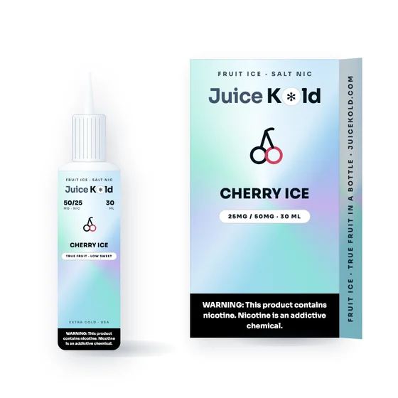 Cherry Ice Salt Nic Vape Juice (30ml) — JuiceKold 30ml bottle