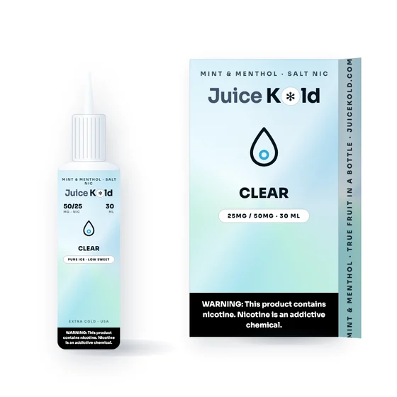 Clear Salt Nic Vape Juice (30ml) — JuiceKold 30ml bottle