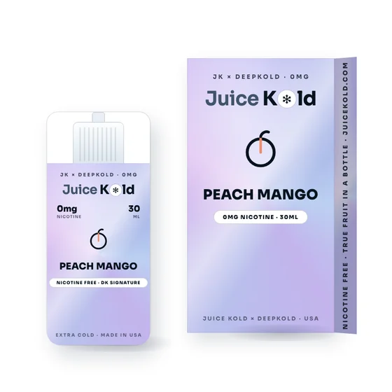 Peach Mango Nicotine-Free Vape Juice (30ml) — JuiceKold 30ml bottle
