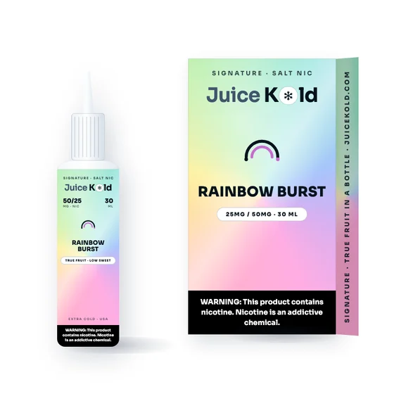 Rainbow Burst Salt Nic Vape Juice (30ml) — JuiceKold 30ml bottle