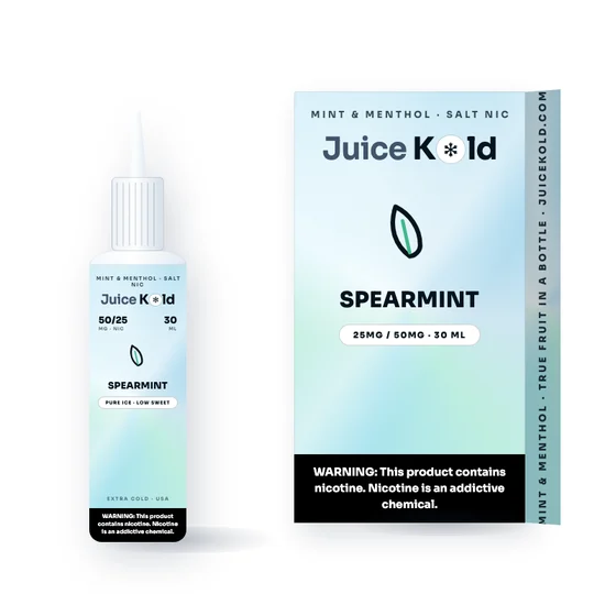 Spearmint Salt Nic Vape Juice (30ml) — JuiceKold 30ml bottle